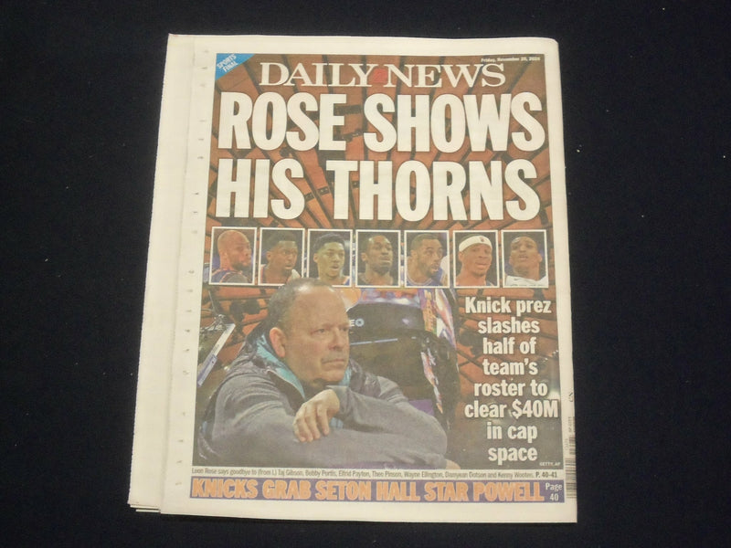 2020 NOVEMBER 20 NEW YORK DAILY NEWS NEWSPAPER - RUDY GIULIANI SWEAT-DRIP RANT