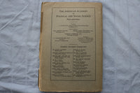 1929 NOVEMBER THE ANNALS - POLICE AND THE CRIME PROBLEM SOFTCOVER BOOK - K 3201