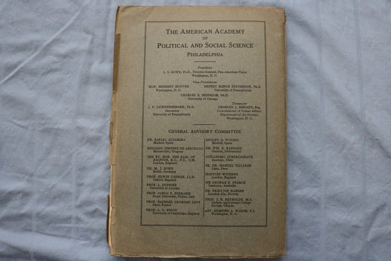 1929 NOVEMBER THE ANNALS - POLICE AND THE CRIME PROBLEM SOFTCOVER BOOK - K 3201