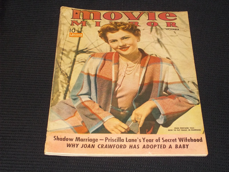 1940 SEPTEMBER MOVIE MIRROR MAGAZINE - JOAN FONTAINE FRONT COVER - E 16452