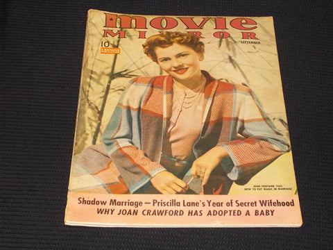 1940 SEPTEMBER MOVIE MIRROR MAGAZINE - JOAN FONTAINE FRONT COVER - E 16452