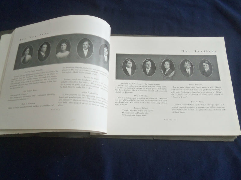 1912 THE CAULDRON FRANKFORT HIGH SCHOOL YEARBOOK - FRANKFORT, INDIANA - YB 2726