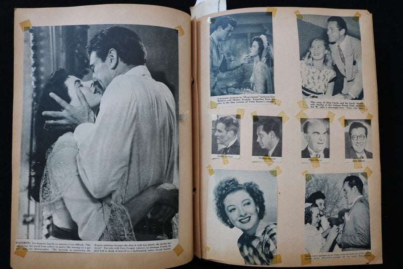 1940'S MOVIE STARS SCRAPBOOK - INGRID BERGMAN - SHIRLEY TEMPLE - E 24929