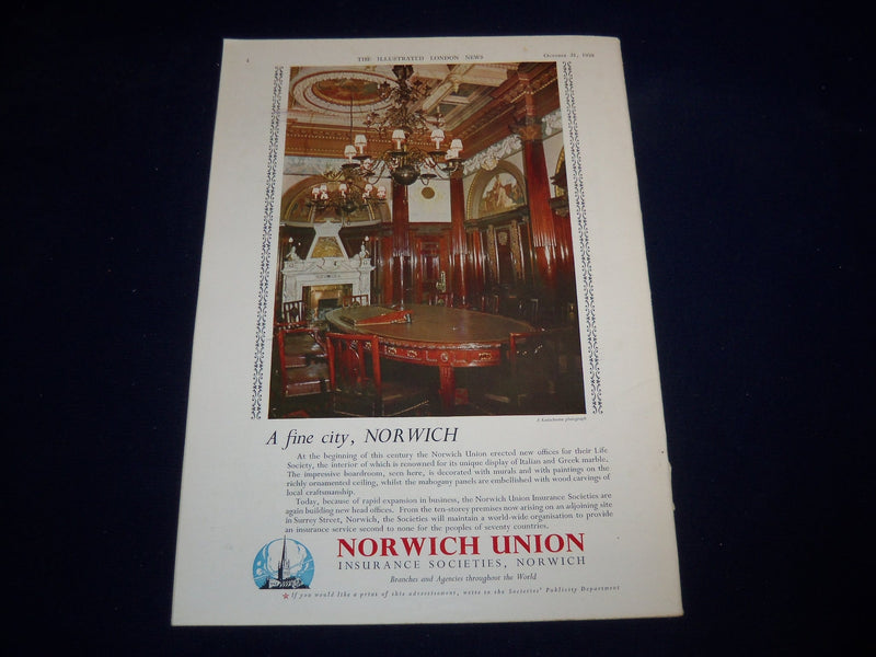 1959 OCTOBER 31 ILLUSTRATED LONDON NEWS MAGAZINE - HARRY HYLTON-FOSTER - E 8040