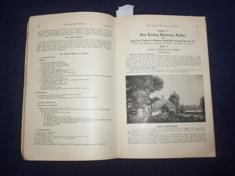 1918 BIBLE LESSON FOR THE SUNDAY SCHOOL AND THE HOME - J 9475
