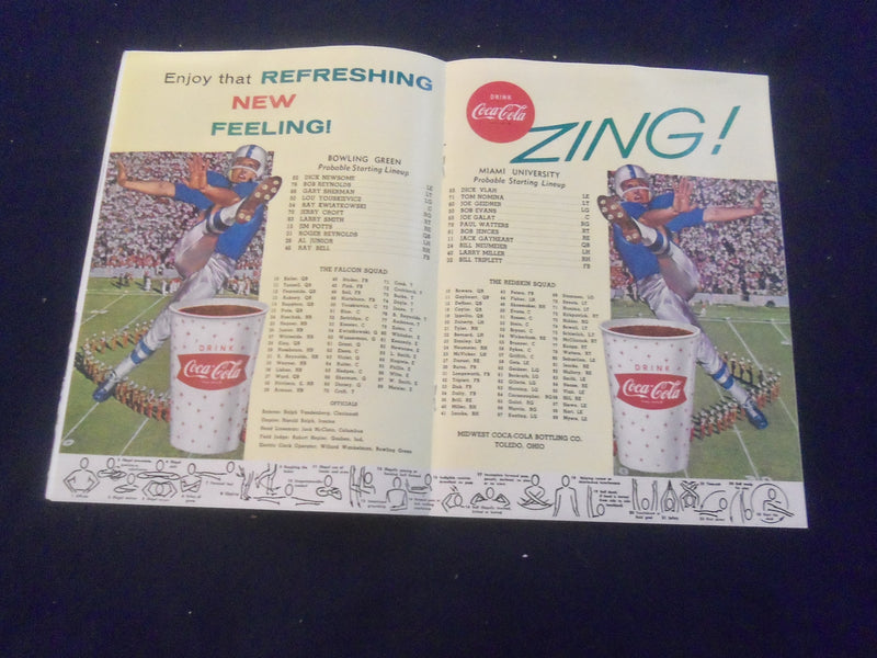 1961 OCT 28 FOOTBALL PROGRAM - BOWLING GREEN ST UNIV VS MIAMI UNIV - SP 9337M