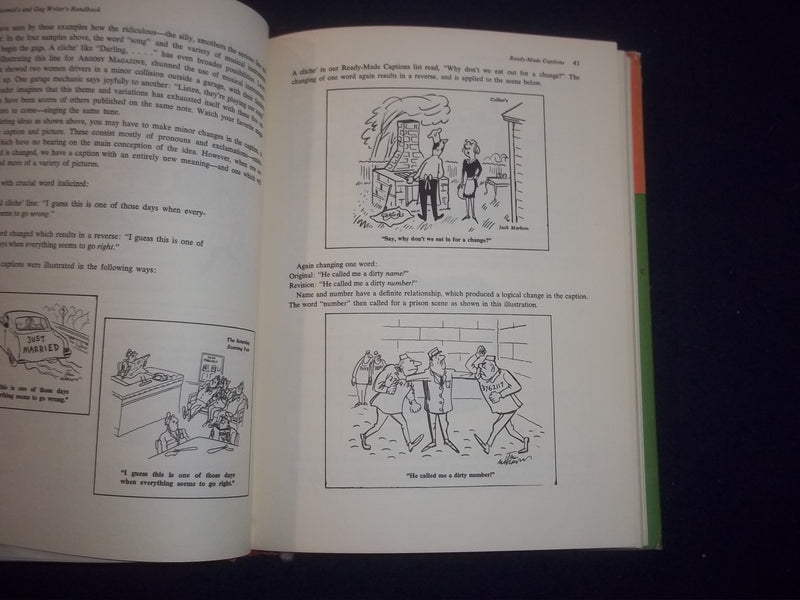 1967 CARTOONIST'S AND GAG WRITERS'S HANDBOOK HARDCOVER BOOK BY J. MARKOW-KD 8149