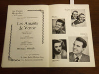 1954 CASINO DE PARIS FRENCH THEATRE PROGRAM W/ TICKET STUB - K 1089