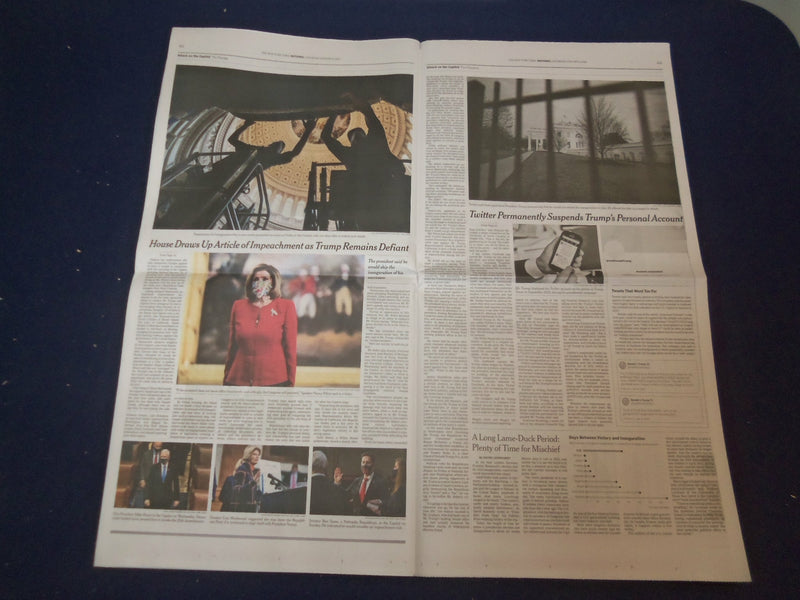 2021 JANUARY 9 NEW YORK TIMES - HOUSE PREPARES ARTICLE OF IMPEACHMENT