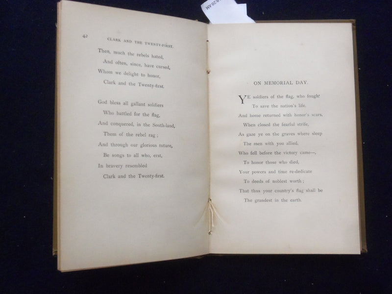 1882 INTO THE SUNSHINE AND OTHER POEMS HARDCOVER BOOK BY AELLA GREENE - KD 8476