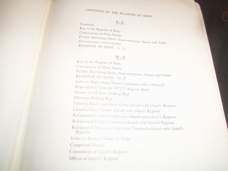 1972-1973 LLOYD'S REGISTER 2 BOUND VOLUMES - COMPLETE - R 579
