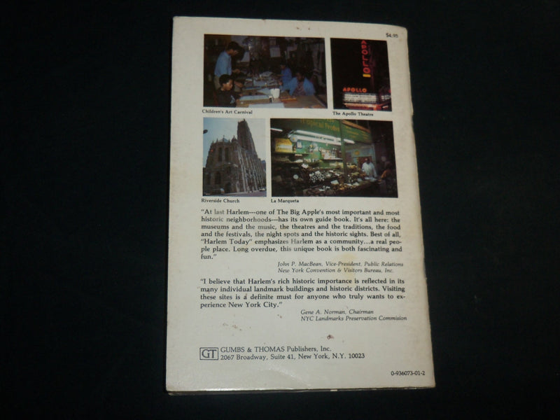 1986 HARLEM TODAY CULTURAL AND VISITORS SOFTCOVER GUIDE - J 6767