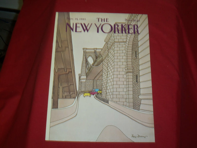 1983 NOVEMBER 14 NEW YORKER MAGAZINE FRONT COVER ONLY - GREAT ART FOR FRAMING