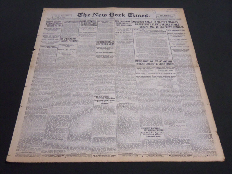 1919 SEPT 13 NEW YORK TIMES - COMPOSES PLAN TO SETTLE STRIKE IN BOSTON - NT 7021