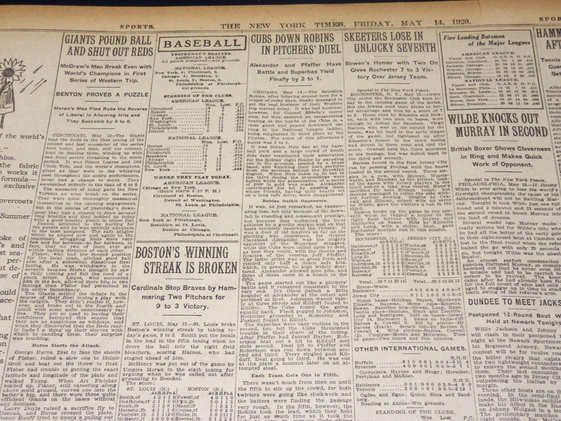 1920 MAY 14 NEW YORK TIMES - WILSON REBUKES CONGRESS IN VETO - NT 8676