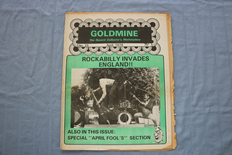 1978 APRIL GOLDMINE MAGAZINE - ROCKABILLY INVADES ENGLAND!! - E 26458