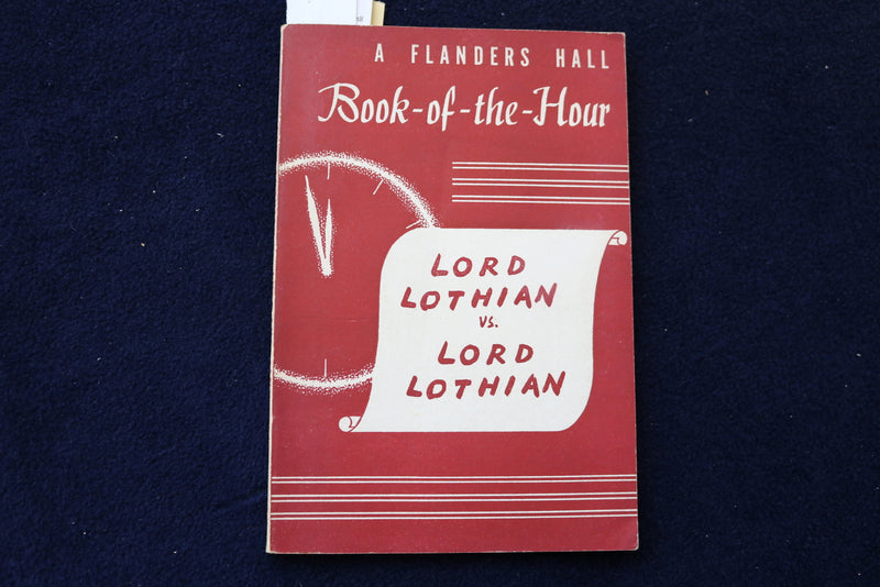 1940 LORD LOTHIA VS. LORD LOTHIAN SOFTCOVER BOOK - K 1564