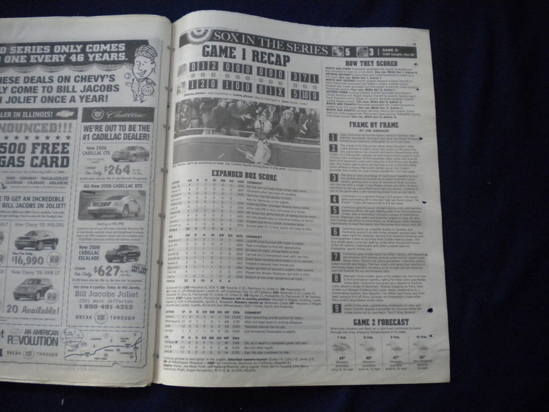 2005 OCTOBER 23 CHICAGO SUN-TIMES NEWSPAPER - WORLD SERIES GAME 1 - NP 5952