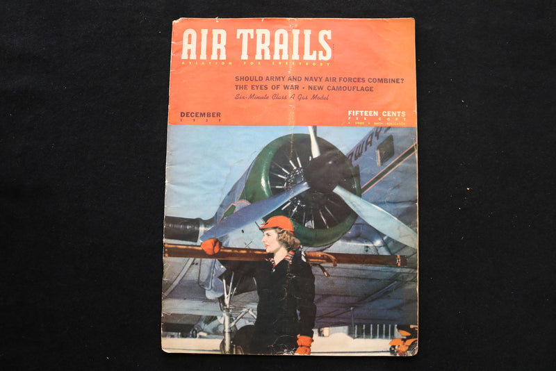 1939 DECEMBER AIR TRAILS MAGAZINE - CANADIAN COLONIAL AIRWAYS COVER - E 9790