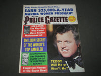 1976 JANUARY THE NATIONAL POLICE GAZETTE MAGAZINE - TED KENNEDY COVER - B 4498