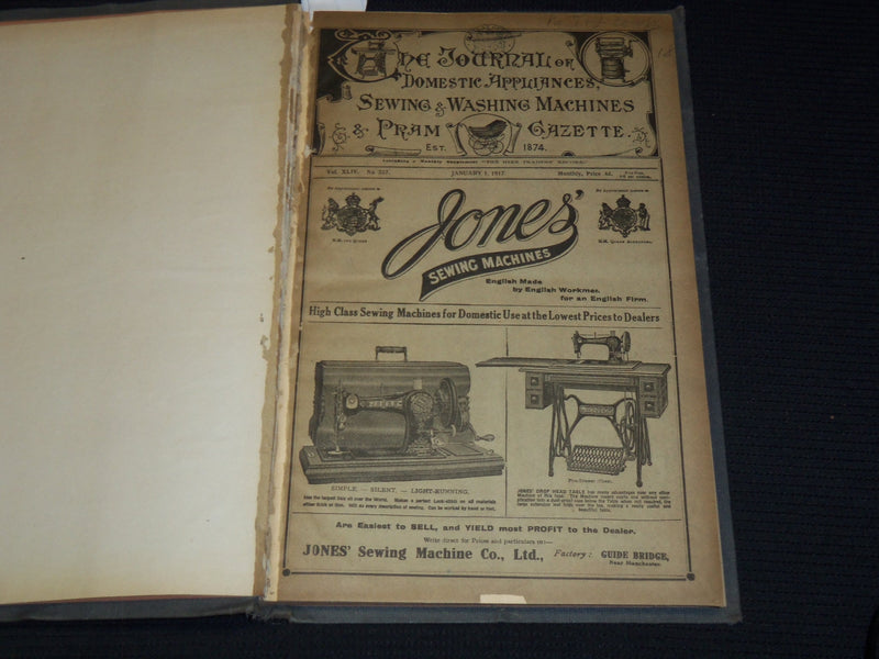 1917 JANUARY-DECEMBER PRAM GAZETTE & HIRE TRADERS RECORD BOUND VOLUME - KD 7462B