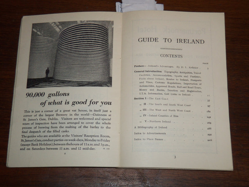 1920'S IRELAND OFFICIAL TOURIST GUIDE - SOFTCOVER - GREAT PHOTOS - K 1277