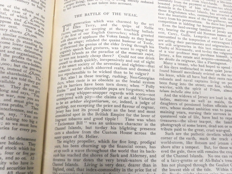 1920 SATURDAY REVIEW 2 BOUND VOLUMES - COMPLETE YR- PUBLISHED IN LONDON - R 1129