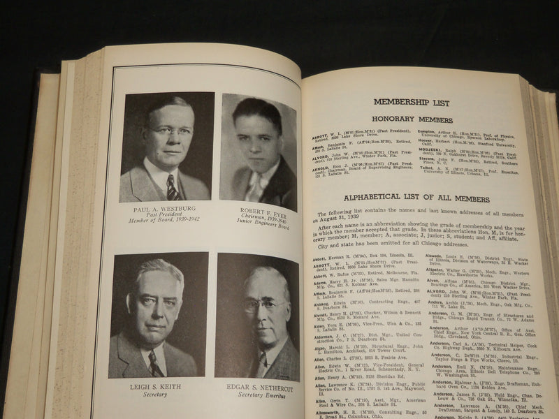 1904-1940 WESTERN SOCIETY OF ENGINEERS JOURNAL BOUND VOLUMES LOT OF 18 - KD 5A