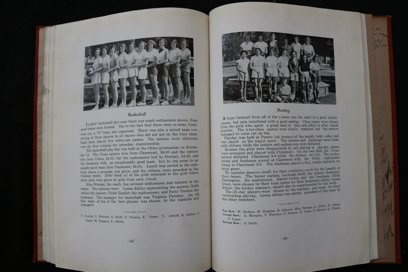 1937 EL CHASQUI CHINO HIGH SCHOOL YEARBOOK - CHINO, CALIFORNIA - YB 3510