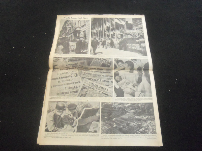 1945 APRIL 14 CHICAGO DAILY NEWS NEWSPAPER - CAPITAL HONORS F.D.R. - NP 5791