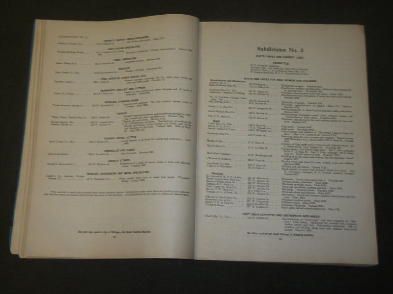 1917 BLUE BOOK OF CHICAGO COMMERCE MARKET GUIDE - SOFTCOVER - J 3576