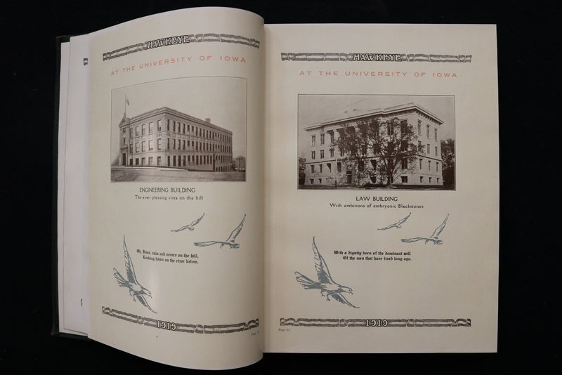 1919 THE HAWKEYE UNIVERSITY OF IOWA YEARBOOK - IOWA CITY, IOWA - YB 3536