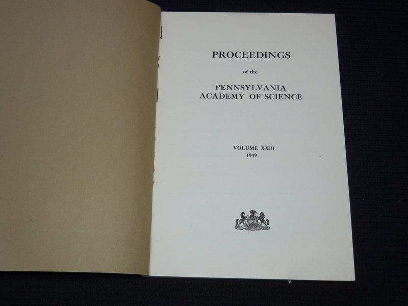 1949-1954 PENNSYLVANIA ACADEMY OF SCIENCE PROCEEDINGS LOT OF 3 - O 1864A