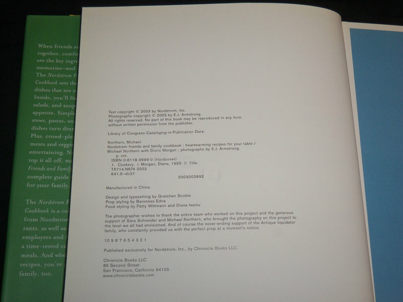2003 NORDSTORM FRIENDS AND FAMILY COOKBOOK - HARDCOVER - I 2035