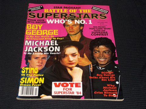 1984 AUTUMN STAR PAGEANT BATTLE OF THE SUPERSTARS MAGAZINE - STING - E 15996