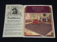 1930'S OLSON RUGS DUO VELVETY RUGS CATALOG - NICE ILLUSTRATIONS - J 7552