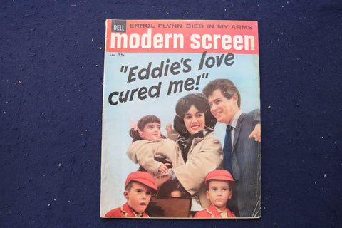 1960 JANUARY MODERN SCREEN MAGAZINE - LIZ TAYLOR & EDDIE FISHER COVER - E 17406