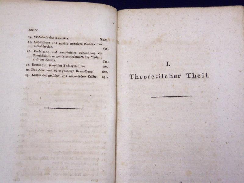 1797 DIE KUNST DAS MENSCHLICHE LEBEN ZU VERLANGERN BY C. HUUFELAND - KD 3490G