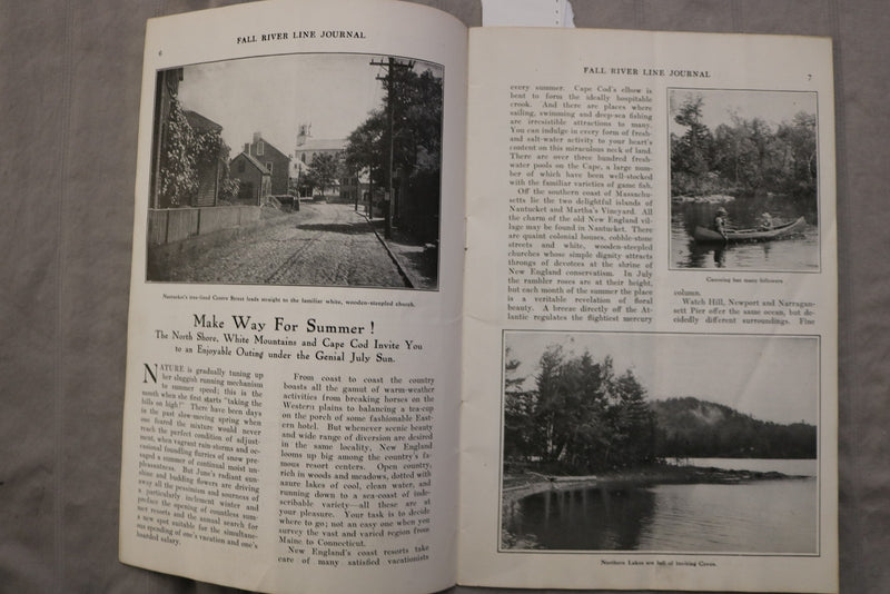 1920 FALL RIVER LINE JOURNAL - SOFTCOVER BOOK - K 3477