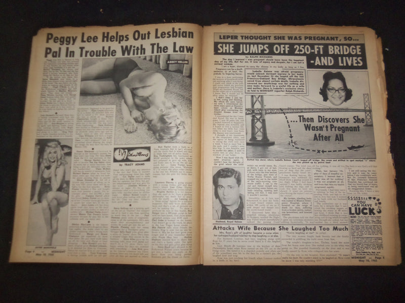 1965 MAY 10 MIDNIGHT NEWSPAPER - MOTHER BECOMES CALL GIRL FOR DAUGHTER - NP 7342