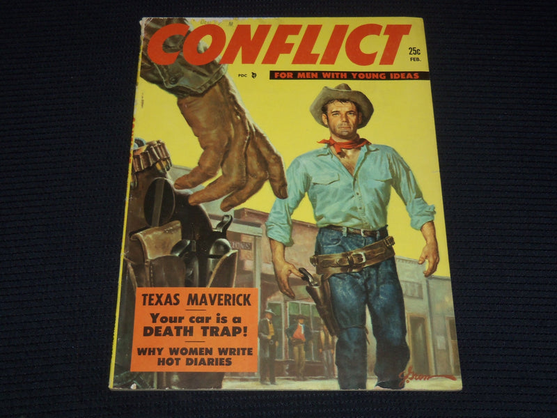 1956 FEBRUARY CONFLICT MAGAZINE - MARILYN MONROE BACK COVER - E 17081