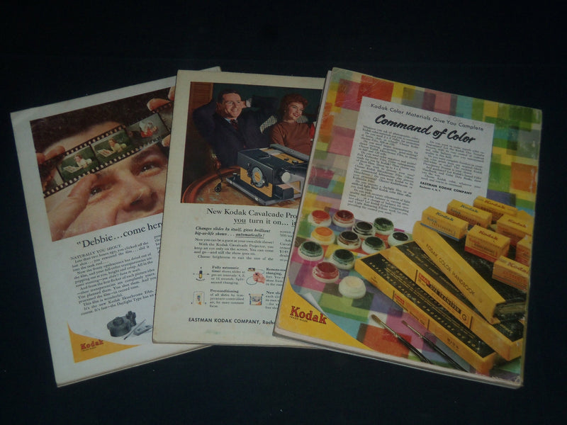1954-1959 PHOTOGRAPHY ANNUAL MAGAZINES LOT OF 3 - GREAT PHOTOS - O 2721