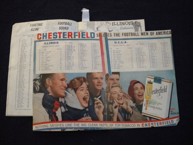 1958 SEPTEMBER 27 FOOTBALL PROGRAM - UNIV. OF ILLINOIS VS UCLA - SP 3624M