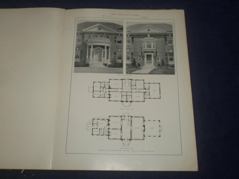 1908 JULY THE BRICKBUILDER MAGAZINE - AN ARCHITECTURAL MONTHLY - ST 258H