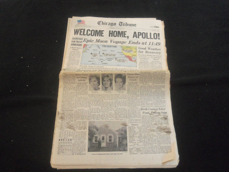 1969 JULY 24 CHICAGO TRIBUNE NEWSPAPER - WELCOME HOME, APOLLO! - NP 5787