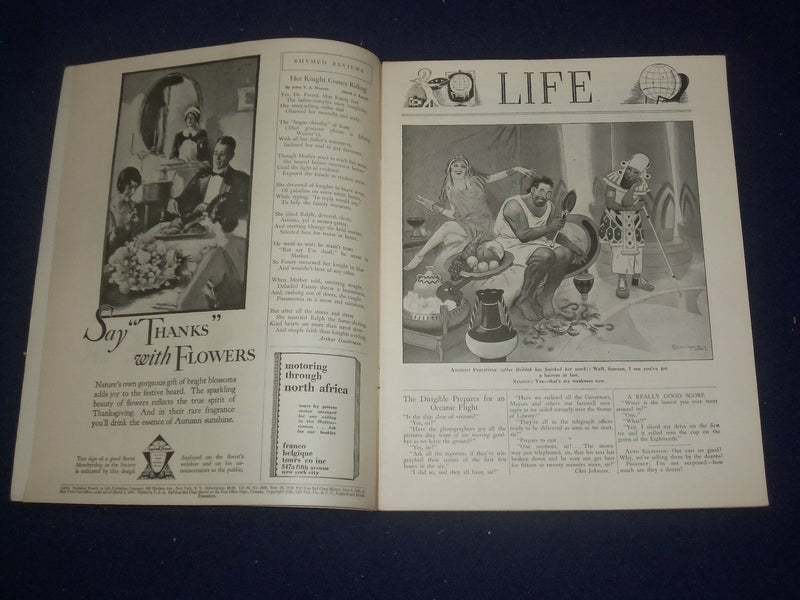 1928 NOVEMEBER 23 LIFE MAGAZINE - TAXI - ST 6418