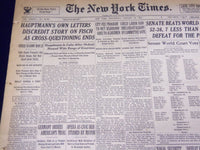 1935 JAN 30 NEW YORK TIMES - HAUPTMANN LETTERS DISCREDIT STORY ON FISCH- NT 1947