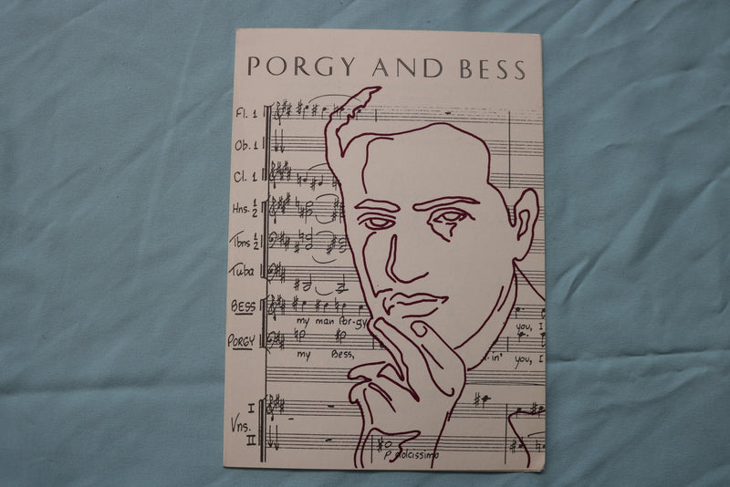 1985 PORGY AND BESS GALA CARD - FLORENCE QUIVAR SIGNED - K 2486