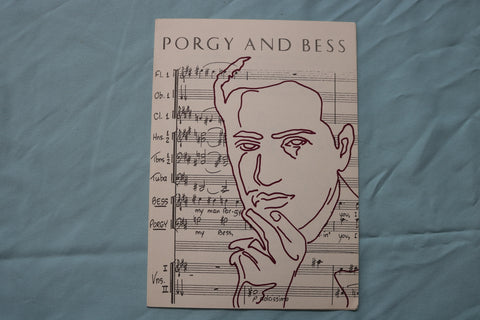1985 PORGY AND BESS GALA CARD - FLORENCE QUIVAR SIGNED - K 2486