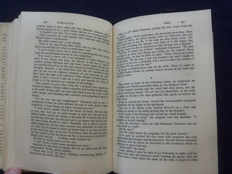1962 CLAIR DE LUNE HARDCOVER BOOK BY PIERRE LAMURE - FIRST EDITION - KD 8267